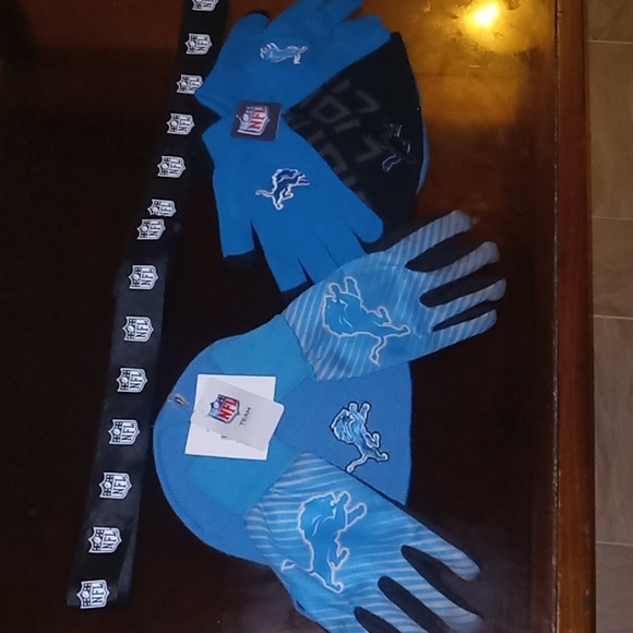 Detroit lions 2 Scully hats and Gloves 🧤 - Picture 3 of 3